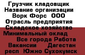 Грузчик-кладовщик › Название организации ­ Ворк Форс, ООО › Отрасль предприятия ­ Складское хозяйство › Минимальный оклад ­ 35 000 - Все города Работа » Вакансии   . Дагестан респ.,Южно-Сухокумск г.